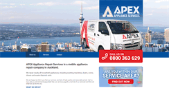 Desktop Screenshot of apexappliances.co.nz